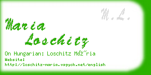 maria loschitz business card